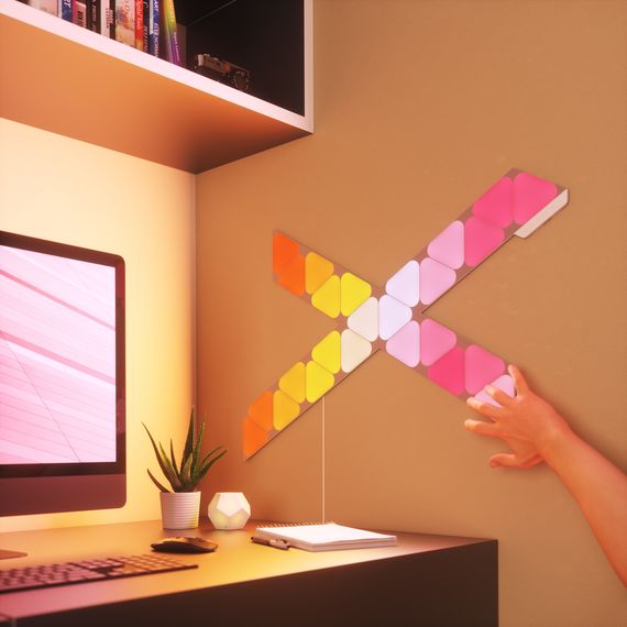 Дополнительные панели Nanoleaf Shapes Mini Triangles Apple Homekit - 10 шт., Питание: 220В, Количество панелей: 10, изображение 6