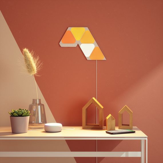 Умная система освещения Nanoleaf Shapes Mini Triangles Starter Kit Apple Homekit - 5 шт., Питание: 220В, Количество панелей: 5, изображение 6