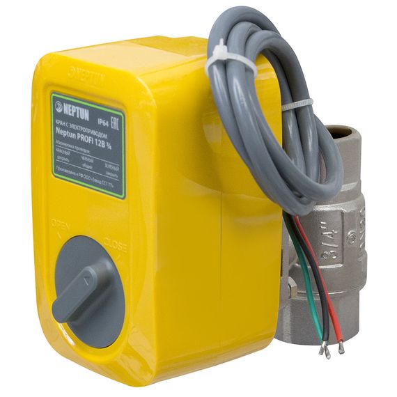 Кран шаровой с электроприводом NEPTUN PROFI 12В, Питание: 12В, Диаметр крана: 1/2", изображение 3