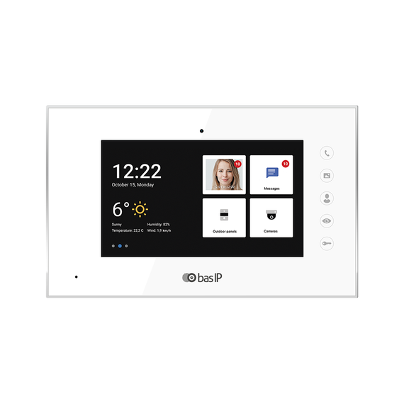 IP Відеодомофон BAS-IP AQ-07LA White/Silver/Gold/Black, Колір: Белый
