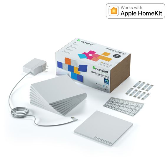 Умная система освещения Nanoleaf Canvas Smarter Kit Apple Homekit - 9 шт., изображение 2 Умная система освещения Nanoleaf Canvas Smarter Kit Apple Homekit - 9 шт., изображение 2