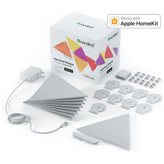 Умная система освещения Nanoleaf Shapes Triangles Starter Kit Apple Homekit - 9 шт., Питание: 220В, Количество панелей: 9, изображение 2