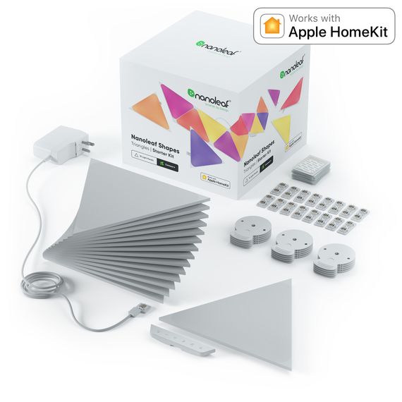 Умная система освещения Nanoleaf Shapes Triangles Starter Kit Apple Homekit - 15 шт., Питание: 220В, Количество панелей: 15, изображение 2