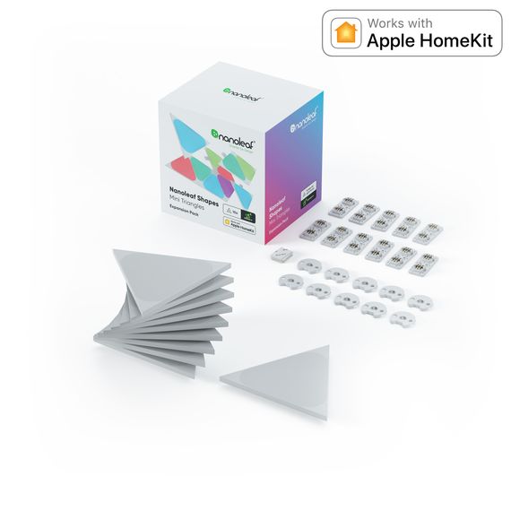 Дополнительные панели Nanoleaf Shapes Mini Triangles Apple Homekit - 10 шт., Питание: 220В, Количество панелей: 10, изображение 2
