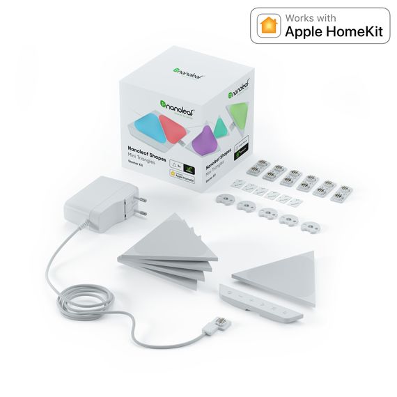 Умная система освещения Nanoleaf Shapes Mini Triangles Starter Kit Apple Homekit - 5 шт., Питание: 220В, Количество панелей: 5, изображение 2