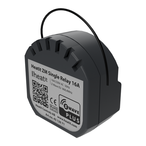 Одноканальне реле Heatit ZM Single Relay 16A, зображення 4