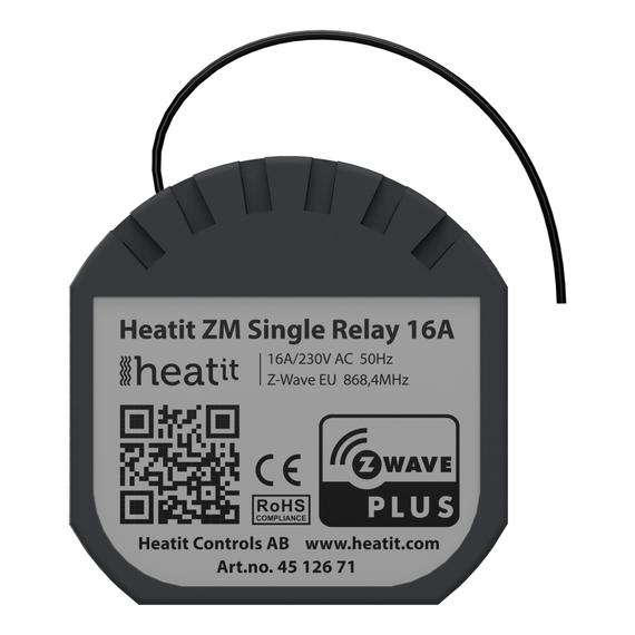 Одноканальне реле Heatit ZM Single Relay 16A, зображення 3