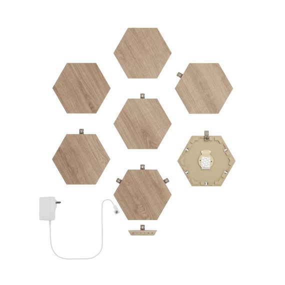 Розумна система освітлення Nanoleaf Elements – Hexagons Starter Kit Apple Homekit – 7 шт., Живлення: 220В, Кількість панелей: 7, зображення 3
