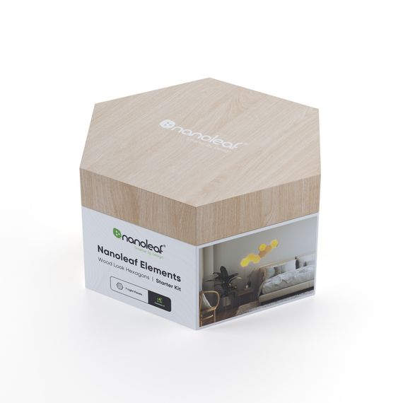 Розумна система освітлення Nanoleaf Elements – Hexagons Starter Kit Apple Homekit – 7 шт., Живлення: 220В, Кількість панелей: 7, зображення 4