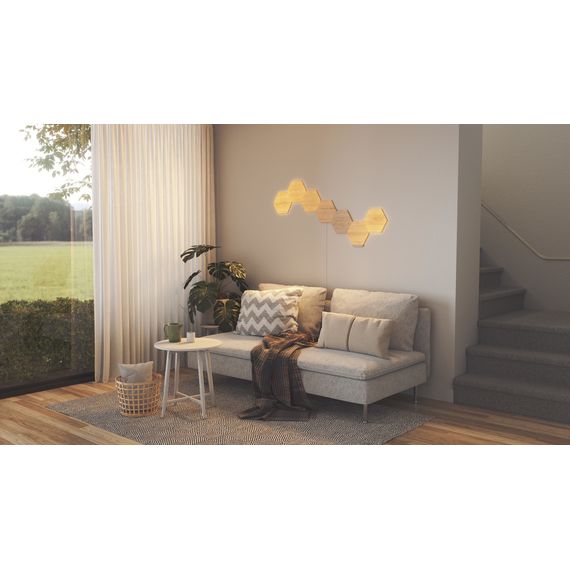 Розумна система освітлення Nanoleaf Elements – Hexagons Starter Kit Apple Homekit – 7 шт., Живлення: 220В, Кількість панелей: 7, зображення 6