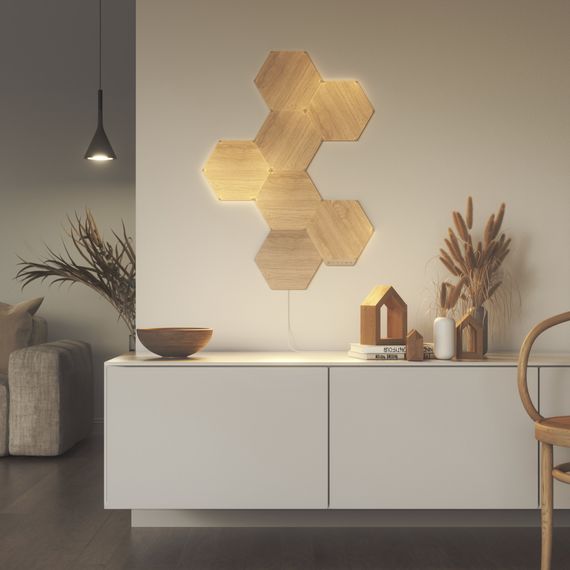 Додаткові панелі Nanoleaf Elements – Hexagons Expansion Pack Apple Homekit – 3 шт., Живлення: 220В, Кількість панелей: 3, зображення 9 Додаткові панелі Nanoleaf Elements – Hexagons Expansion Pack Apple Homekit – 3 шт., Живлення: 220В, Кількість панелей: 3, зображення 9