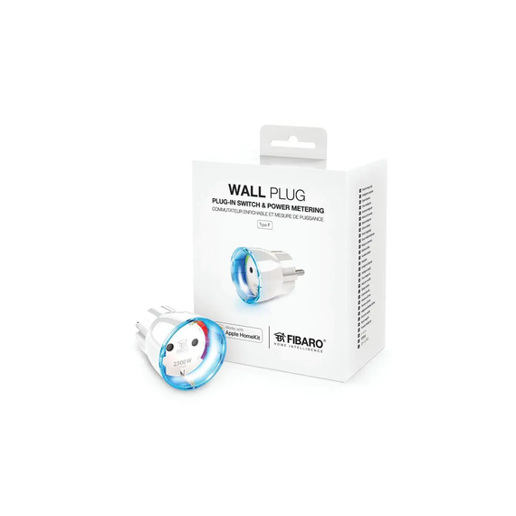 Розеточный выключатель со счетчиком электроэнергии  FIBARO Wall Plug для Apple HomeKit (Type F) - FGBWHWPEF-102, изображение 2