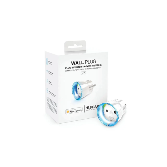 Розетковий вимикач з лічильником електроенергії FIBARO Wall Plug для Apple HomeKit (Type F) - FGBWHWPEF-102