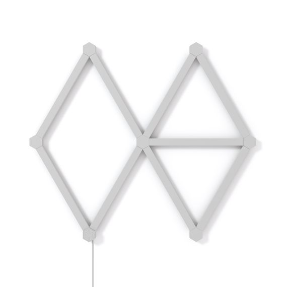 Розумна система освітлення Nanoleaf Lines 60 Degrees Smarter Kit Apple HomeKit – 9 шт., Живлення: 220В, Кількість панелей: 9, зображення 3 Розумна система освітлення Nanoleaf Lines 60 Degrees Smarter Kit Apple HomeKit – 9 шт., Живлення: 220В, Кількість панелей: 9, зображення 3