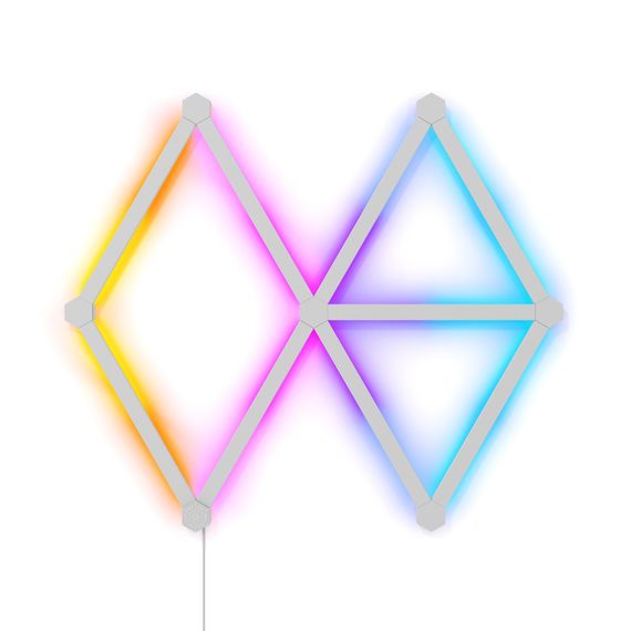 Розумна система освітлення Nanoleaf Lines 60 Degrees Smarter Kit Apple HomeKit – 9 шт., Живлення: 220В, Кількість панелей: 9, зображення 2 Розумна система освітлення Nanoleaf Lines 60 Degrees Smarter Kit Apple HomeKit – 9 шт., Живлення: 220В, Кількість панелей: 9, зображення 2