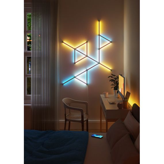 Дополнительные панели Nanoleaf Lines 60 Degrees Expansion Pack Apple HomeKit - 3 шт., Питание: 220В, Количество панелей: 3, изображение 8