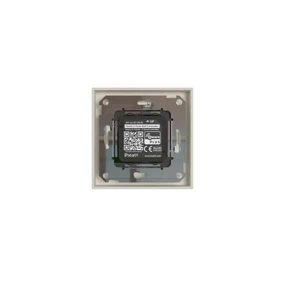Бездротовий вимикач на 1-3 кнопки Heatit Z-Push Wall Controller, Живлення: CR2450, Колір: Белый, зображення 6