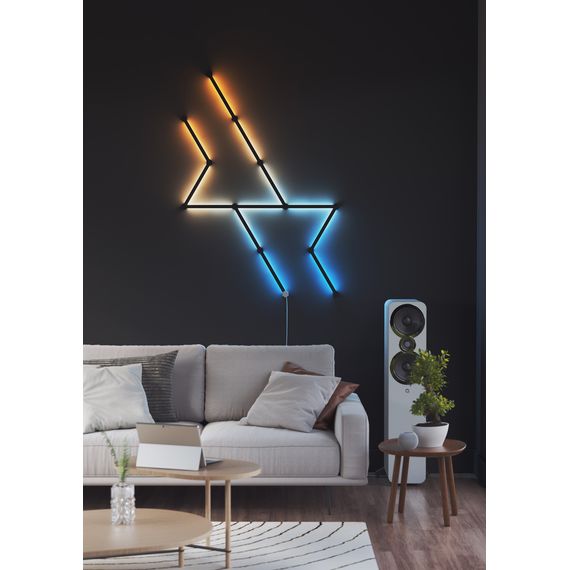 Накладка черная матовая Nanoleaf Lines Skins - Matte Black  - 9 шт., изображение 7