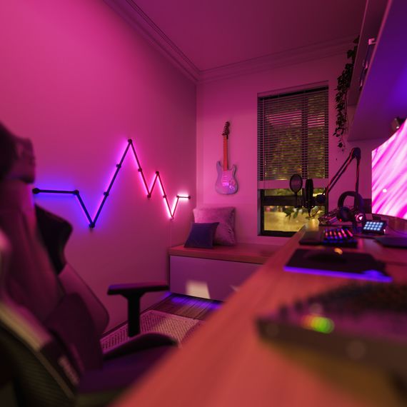 Накладка черная матовая Nanoleaf Lines Skins - Matte Black  - 9 шт., изображение 9