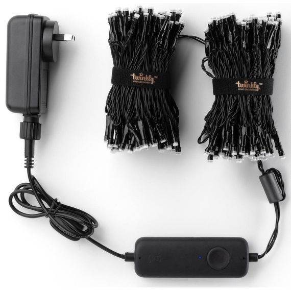 Светодиодная Smart LED гирлянда Twinkly Strings RGBW 250, 20 м, BT+WiFi, Gen II, IP44 кабель черный, изображение 3