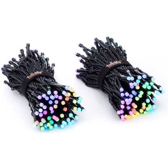 Светодиодная Smart LED гирлянда Twinkly Strings RGBW 250, 20 м, BT+WiFi, Gen II, IP44 кабель черный, изображение 2