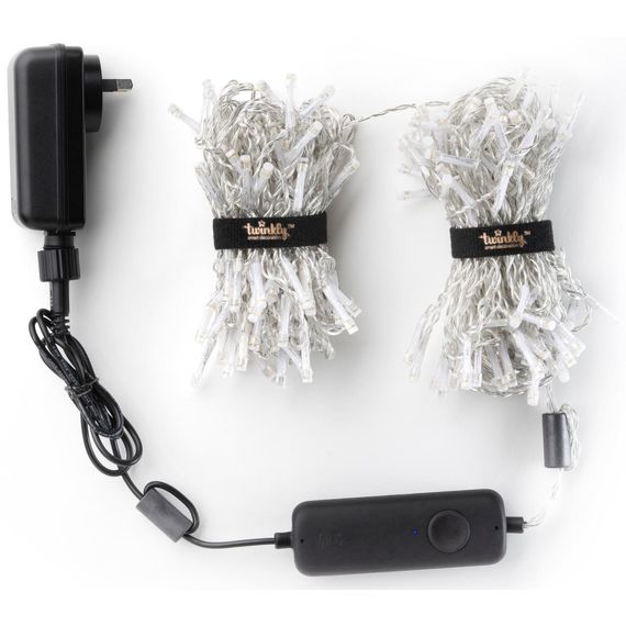 Світлодіодна Smart LED гірлянда Twinkly Icicle RGBW 190, 5м, BT+WiFi, Gen II, IP44 кабель прозорий, зображення 4