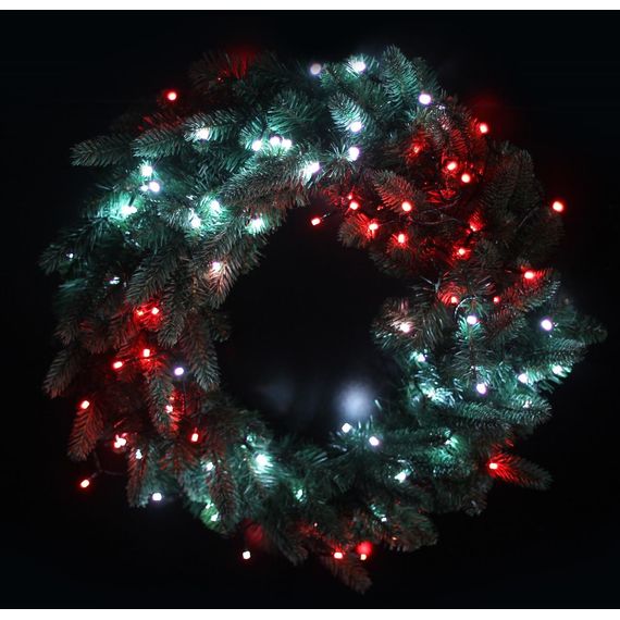 Светодиодная Smart LED гирлянда на еловом веночке Twinkly Pre-lit Wreath RGBW 50, 60 см, BT+WiFi, Gen II, IP44, изображение 5