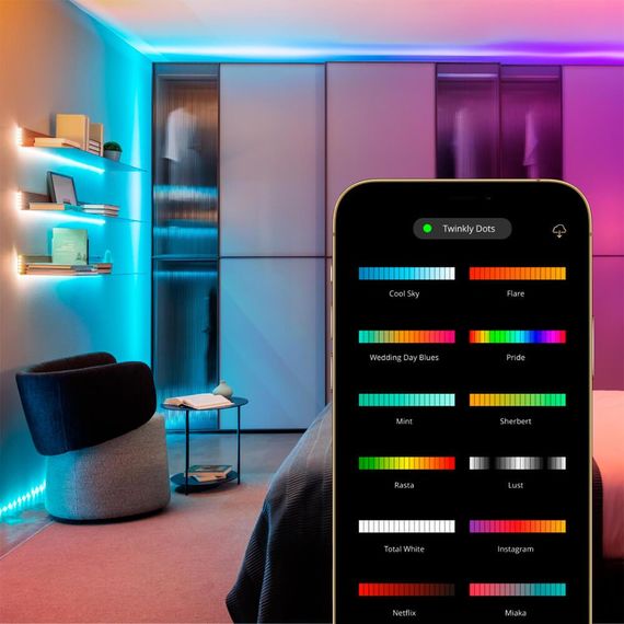 Розумна світлодіодна гірлянда Twinkly Dots RGB 60 Apple Homekit - 3 метри, зображення 3