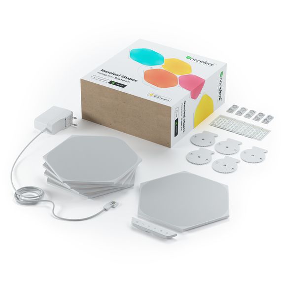 Розумна система освітлення Nanoleaf Shapes – Hexagon Starter Kit Apple Homekit – 5 шт., Живлення: 220В, Кількість панелей: 5