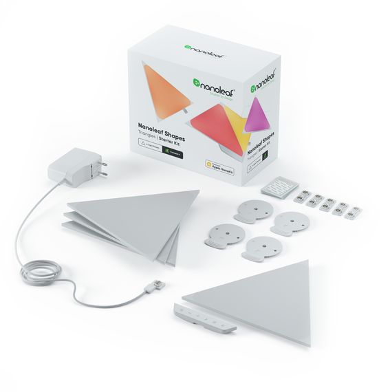 Умная система освещения Nanoleaf Shapes Triangles Starter Kit Apple Homekit - 4 шт., Питание: 220В, Количество панелей: 4