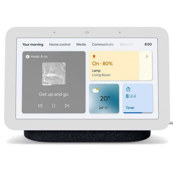 Смарт-дисплей Google Nest Hub 2 Gen (Home Hub) Charcoal (БЕЗ підтримки укр та рос мови), Живлення: 220В, Колір: Черный