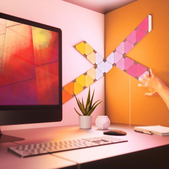 Розумна система освітлення Nanoleaf Shapes Mini Triangles Starter Kit Apple Homekit - 9 шт., Живлення: 220В, Кількість панелей: 9, зображення 4