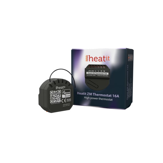 Релейный термостат теплого пола со счетчиком электроэнергии Heatit ZM Thermostat 16А