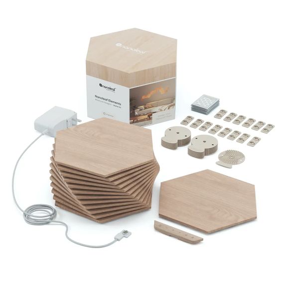 Розумна система освітлення Nanoleaf Elements - Hexagons Starter Kit Apple Homekit - 13 шт., Живлення: 220В, Кількість панелей: 13