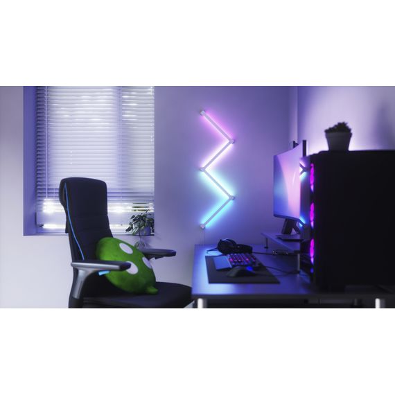 Розумна система освітлення Nanoleaf Lines 90 Degrees Smarter Kit Apple HomeKit - 4 шт., Живлення: 220В, Кількість панелей: 4, зображення 5