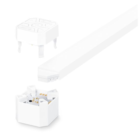 Додаткові панелі Nanoleaf Lines 90 Degrees Expansion Pack Apple HomeKit - 3 шт., Живлення: 220В, Кількість панелей: 3, зображення 3 Додаткові панелі Nanoleaf Lines 90 Degrees Expansion Pack Apple HomeKit - 3 шт., Живлення: 220В, Кількість панелей: 3, зображення 3