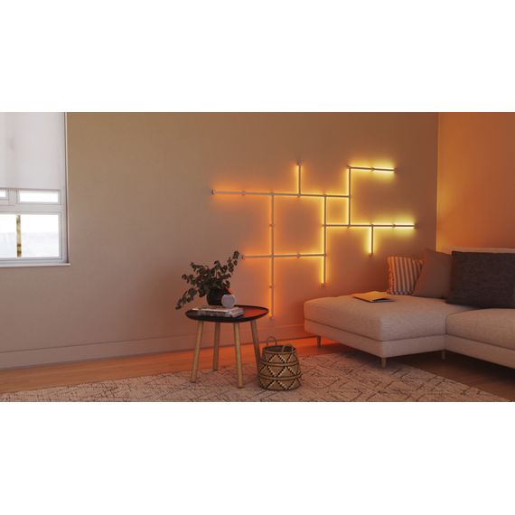 Додаткові панелі Nanoleaf Lines 90 Degrees Expansion Pack Apple HomeKit - 3 шт., Живлення: 220В, Кількість панелей: 3, зображення 7 Додаткові панелі Nanoleaf Lines 90 Degrees Expansion Pack Apple HomeKit - 3 шт., Живлення: 220В, Кількість панелей: 3, зображення 7