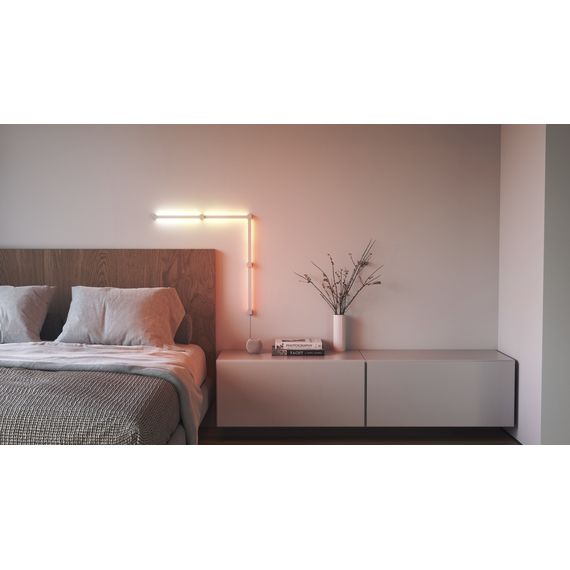 Додаткові панелі Nanoleaf Lines 90 Degrees Expansion Pack Apple HomeKit - 3 шт., Живлення: 220В, Кількість панелей: 3, зображення 5 Додаткові панелі Nanoleaf Lines 90 Degrees Expansion Pack Apple HomeKit - 3 шт., Живлення: 220В, Кількість панелей: 3, зображення 5