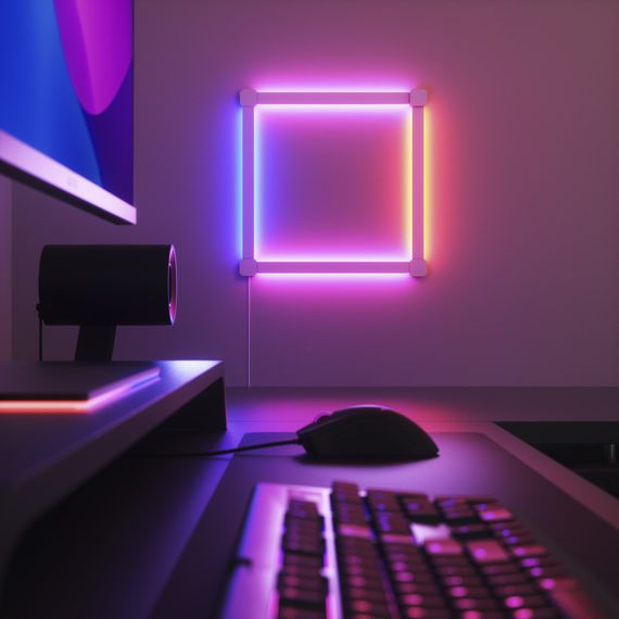 Додаткові панелі Nanoleaf Lines 90 Degrees Expansion Pack Apple HomeKit - 3 шт., Живлення: 220В, Кількість панелей: 3, зображення 6 Додаткові панелі Nanoleaf Lines 90 Degrees Expansion Pack Apple HomeKit - 3 шт., Живлення: 220В, Кількість панелей: 3, зображення 6