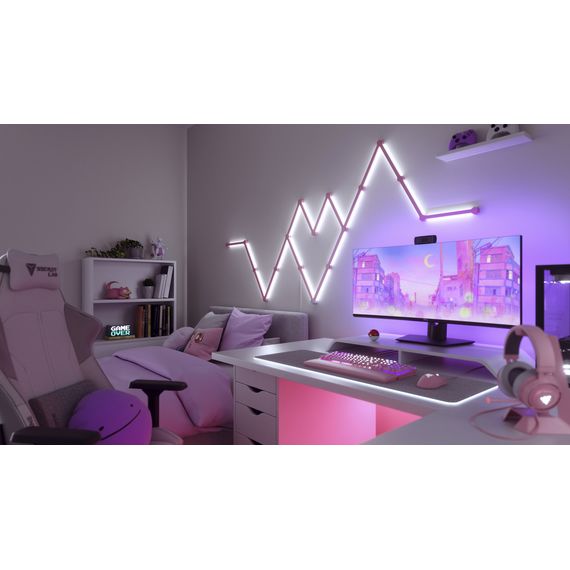 Накладка розовая матовая Nanoleaf Lines Skins -  Pink Matte  - 9 шт., изображение 6