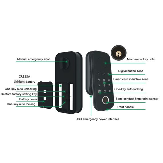 Смарт замок TTLock Motorlock Ultra, зображення 4 Смарт замок TTLock Motorlock Ultra, зображення 4