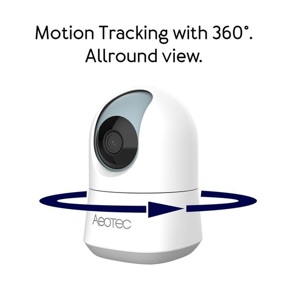 IP камера моторизована Aeotec Cam 360, Wi-Fi, 1080 FullHD - GP-AEOCAMEU, зображення 3