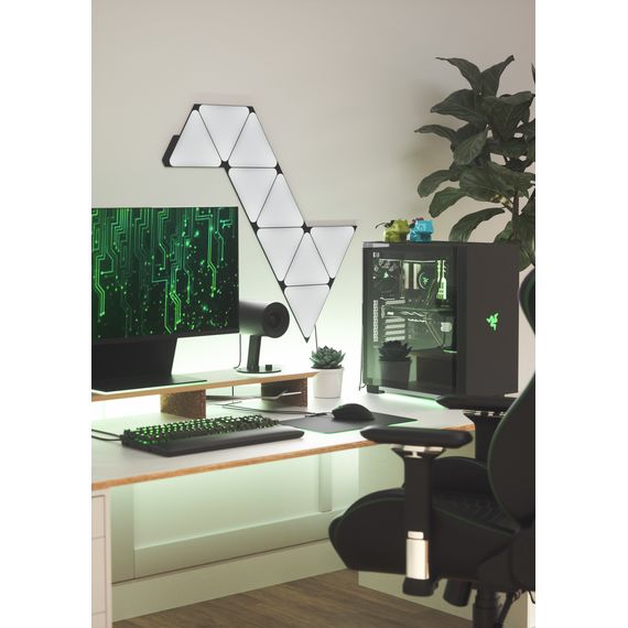 Умная система освещения Nanoleaf Shapes Ultra Black Triangles Starter Kit, Apple Homekit - 9 шт., Питание: 220В, Количество панелей: 9, Цвет: Черный , изображение 7