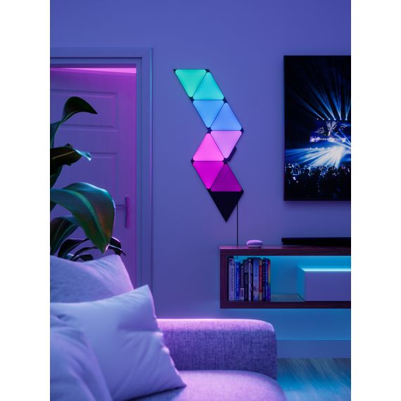 Умная система освещения Nanoleaf Shapes Ultra Black Triangles Starter Kit, Apple Homekit - 9 шт., Питание: 220В, Количество панелей: 9, Цвет: Черный , изображение 8