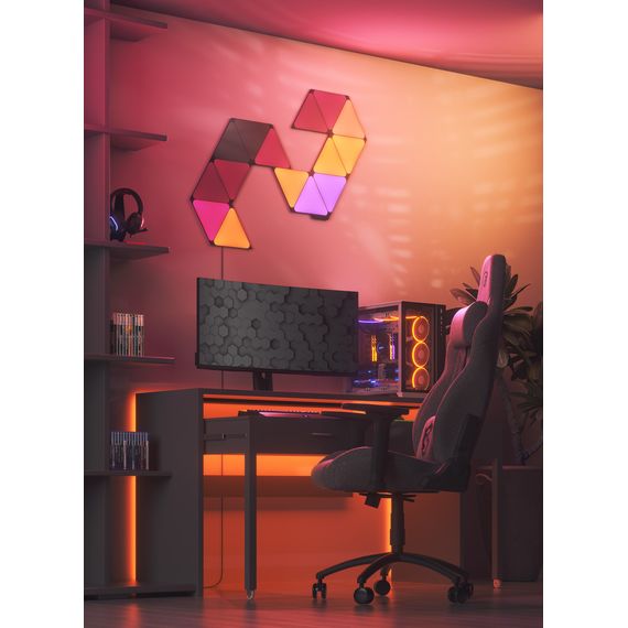 Додаткові панелі Nanoleaf Shapes Ultra Black Triangles Expansion Pack, Apple Homekit – 3 шт., Живлення: 220В, Кількість панелей: 3, Колір: Черный, зображення 3