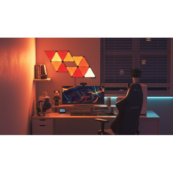 Додаткові панелі Nanoleaf Shapes Ultra Black Triangles Expansion Pack, Apple Homekit – 3 шт., Живлення: 220В, Кількість панелей: 3, Колір: Черный, зображення 5