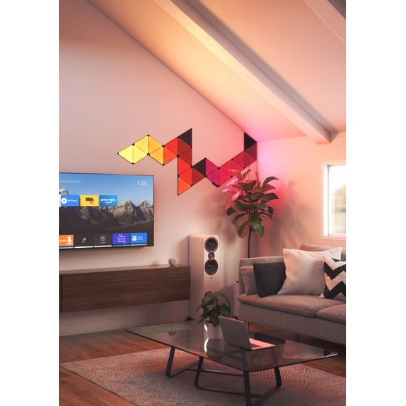 Додаткові панелі Nanoleaf Shapes Ultra Black Triangles Expansion Pack, Apple Homekit – 3 шт., Живлення: 220В, Кількість панелей: 3, Колір: Черный, зображення 4