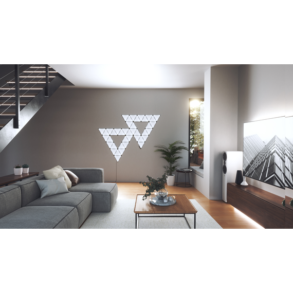 Додаткові панелі Nanoleaf Shapes Ultra Black Triangles Expansion Pack, Apple Homekit – 3 шт., Живлення: 220В, Кількість панелей: 3, Колір: Черный, зображення 6
