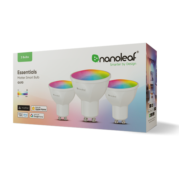 Розумна лампа Nanoleaf Essentials Smart GU10, 5 Вт, Apple Homekit, Matter - 3 шт.