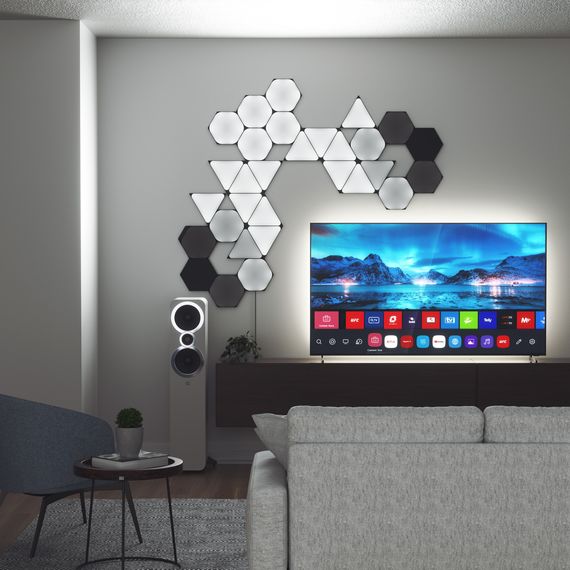 Додаткові панелі Nanoleaf Shapes Ultra Black Hexagon Expansion Pack, Apple Homekit - 3 шт., Живлення: 220В, Кількість панелей: 3, Колір: Черный, зображення 8